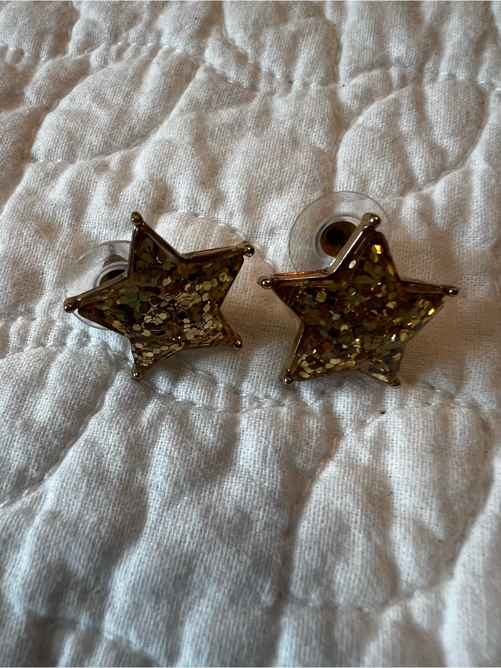 Gold Star Glitter Stud Earrings - Women Jewelry Earrings